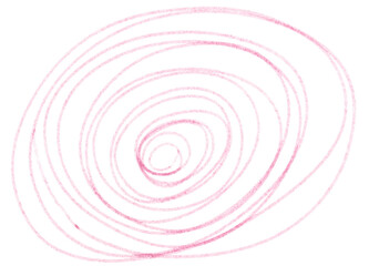 Circle spiral drawn with a marker on paper