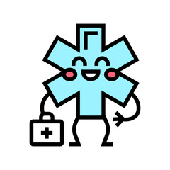 ambulance children first aid color icon vector. ambulance children first aid sign. isolated symbol illustration