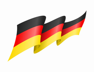 German flag wavy abstract background. Vector illustration.