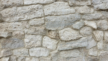 Natural limestone wall