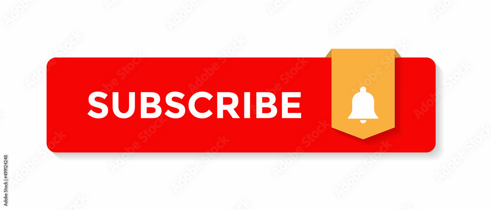 Poster subscribe icon vector in rectangle button. vector illustrations