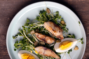 sprouts and mackerel salad