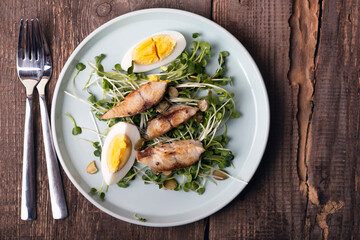 sprouts and mackerel salad