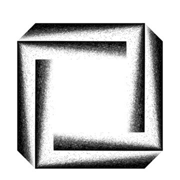 Distress basic geometric shape design . Noise dispersion circle logo . Spray effect .Grunge, grainy, gritty texture . Distressed element .vector 