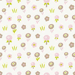 Spring summer botanical seamless pattern