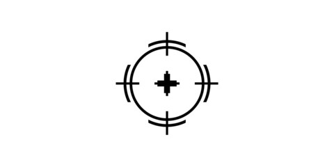 reticle logo icon template object design rifle