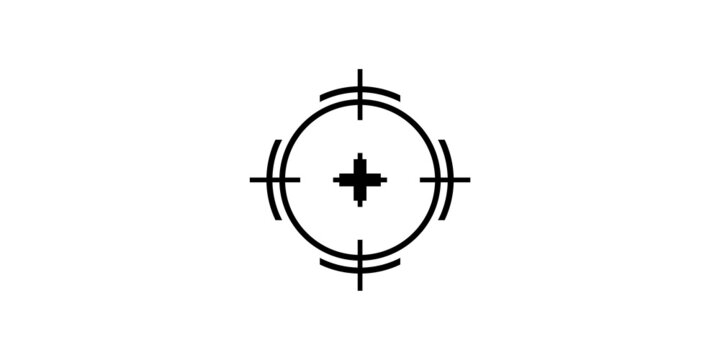 reticle logo icon template object design rifle