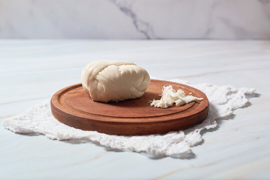 Oaxaca cheese ball called quesillo de oaxaca, mexico.