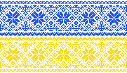 Embroidered flag of Ukraine in national colors