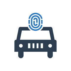 fingerprint car security icon