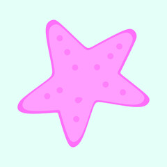Starfish. Maritime symbol. Starfish icon. Vector illustration. EPS 10.