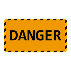 Danger sign. Icon. Warning, attention sign. Vector illustration. EPS 10.