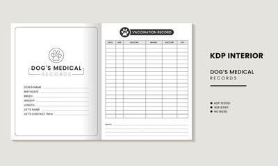 Dog's Medical Records KDP Interior - obrazy, fototapety, plakaty