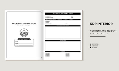 Accident and incident report book KDP interior
