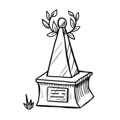 Memorial vector illustration isolated on white background