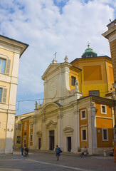Fototapeta na wymiar Church of Santa Maria del Suffragio Piazza del Popolo in Ravenna