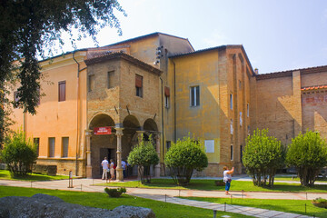 Fototapeta na wymiar Ravenna National Museum (Museo Nazionale) in the monumental complex of San Vitale in Ravenna