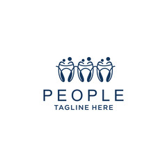 People logo icon design vector template