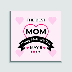 Mothers day 2022 social media template Vector