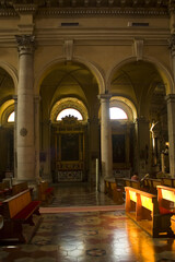 Fototapeta na wymiar Interior of Basilica of Santa Maria in Ravenna, Italy