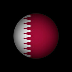 Country Qatar. Qatar flag. Vector illustration.