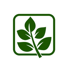 Green leaf logo vector icon