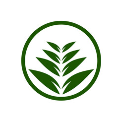 Green leaf logo vector icon