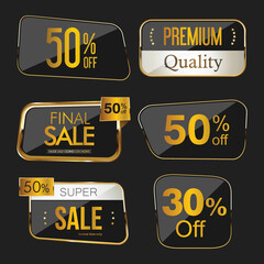 Naklejka premium Collection of super sale labels and tags template 
