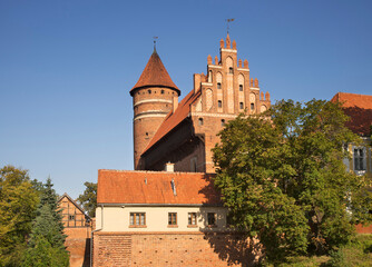 Fototapeta na wymiar Castle of Warmia head in Olsztyn. Poland
