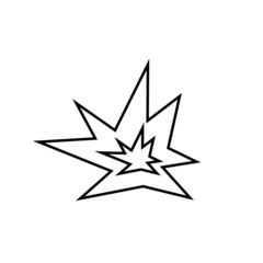 Explosion line vector icon. Editable stroke