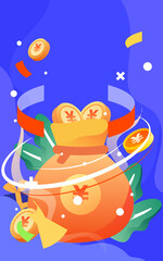 People online shopping home delivery service, vector illustration