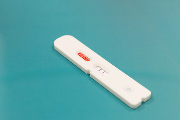 Positive Result for coronavirus COVID-19 with test kit for viral disease. novel Lab card rapid...