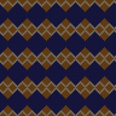 Argyle Fair Isle Seamless Pattern Design