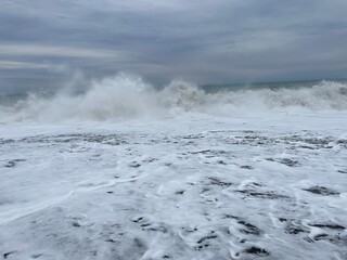 waves on the beach