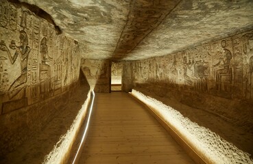 Inside the Great Temple of Ramesses II at Abu Simbel