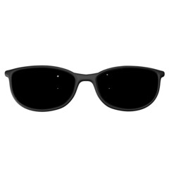 Oblong sunglasses with black frames