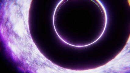 Accretion by a supermassive purple black hole