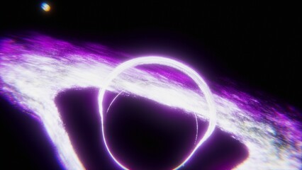 Accretion by a supermassive purple black hole