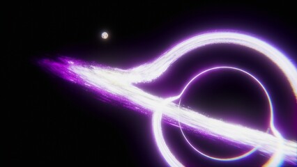 Accretion by a supermassive purple black hole