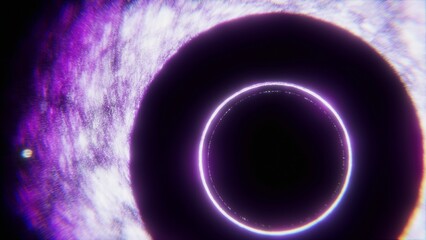 Accretion by a supermassive purple black hole