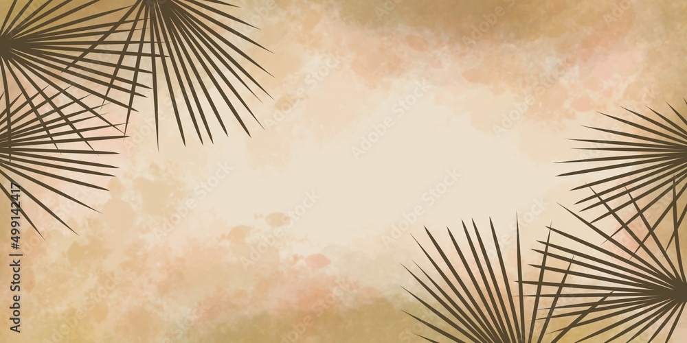 Aufkleber spring abstract background with dried leaf trimmings on the edges