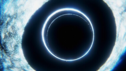 Singularity of massive black hole, blue wormhole