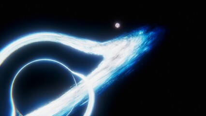 Singularity of massive black hole, blue wormhole