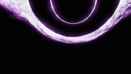 Abstract space. Black hole with purple nebula over colorful star fields in outer space