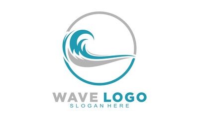 Elegant waves illustration vector logo