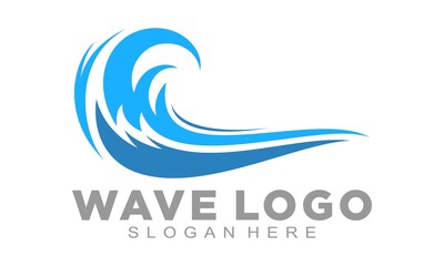 Ocean waves illustration vector logo