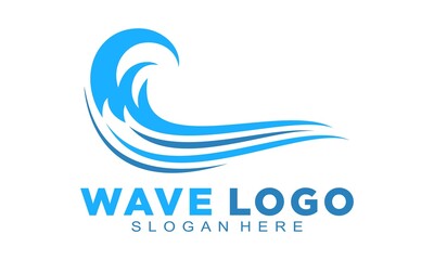 Sea wave illustration vector logo