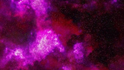 Fototapeta na wymiar Colored red and purple nebula and open cluster of stars in the universe.