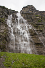 waterfall in Lauterbrunnen in the swiss alps (bernese oberland)