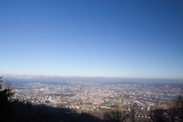 View from the Uetliberg over the city of Zurich